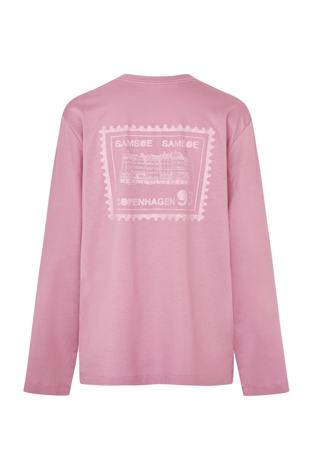 Sadove langærmet t-shirt - Orchid Stamp